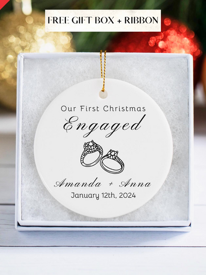 Engaged Christmas Ornament