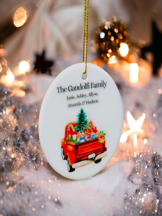 Personalized Christmas Ornament with Family Names