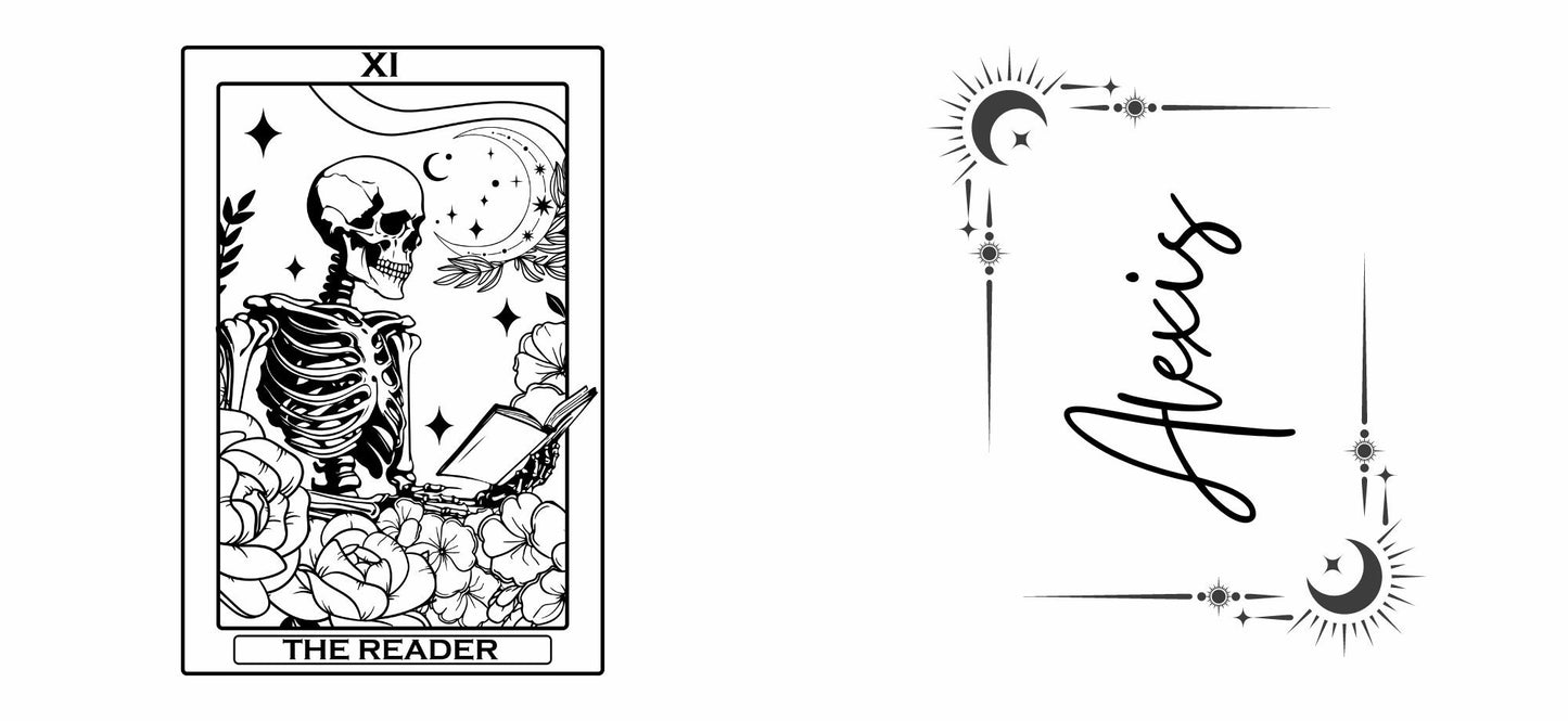 The Reader Tarot Card Iced Coffee Glass