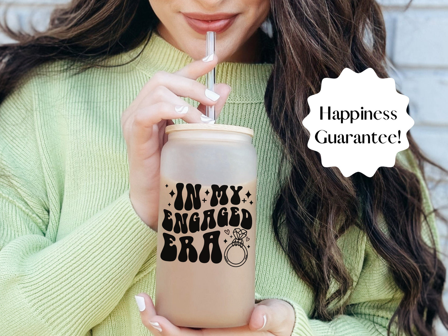 In My Engaged Era Iced Coffee Glass Cup