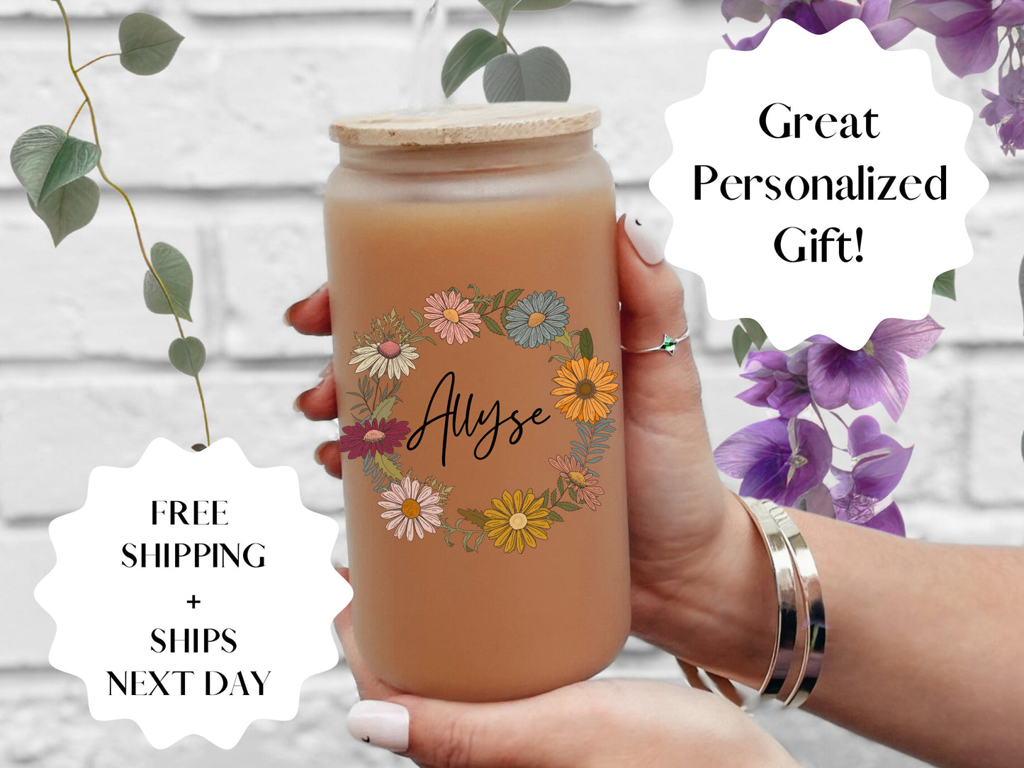 Personalized Iced Coffee Cup