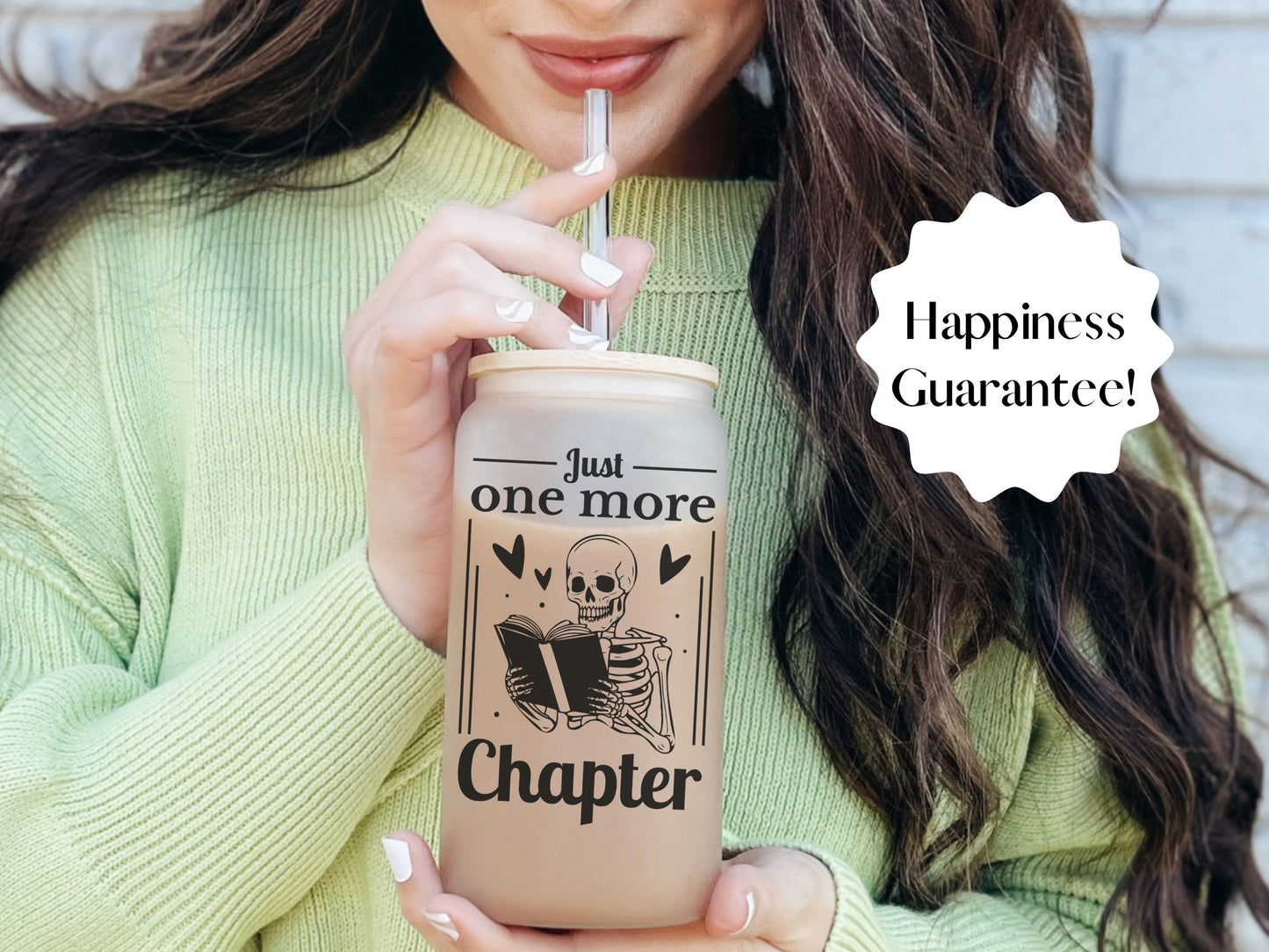 Just One More Chapter Glass Tumbler