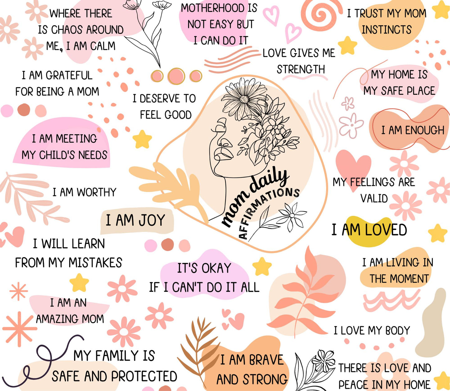 Mom Daily Affirmations Tumbler