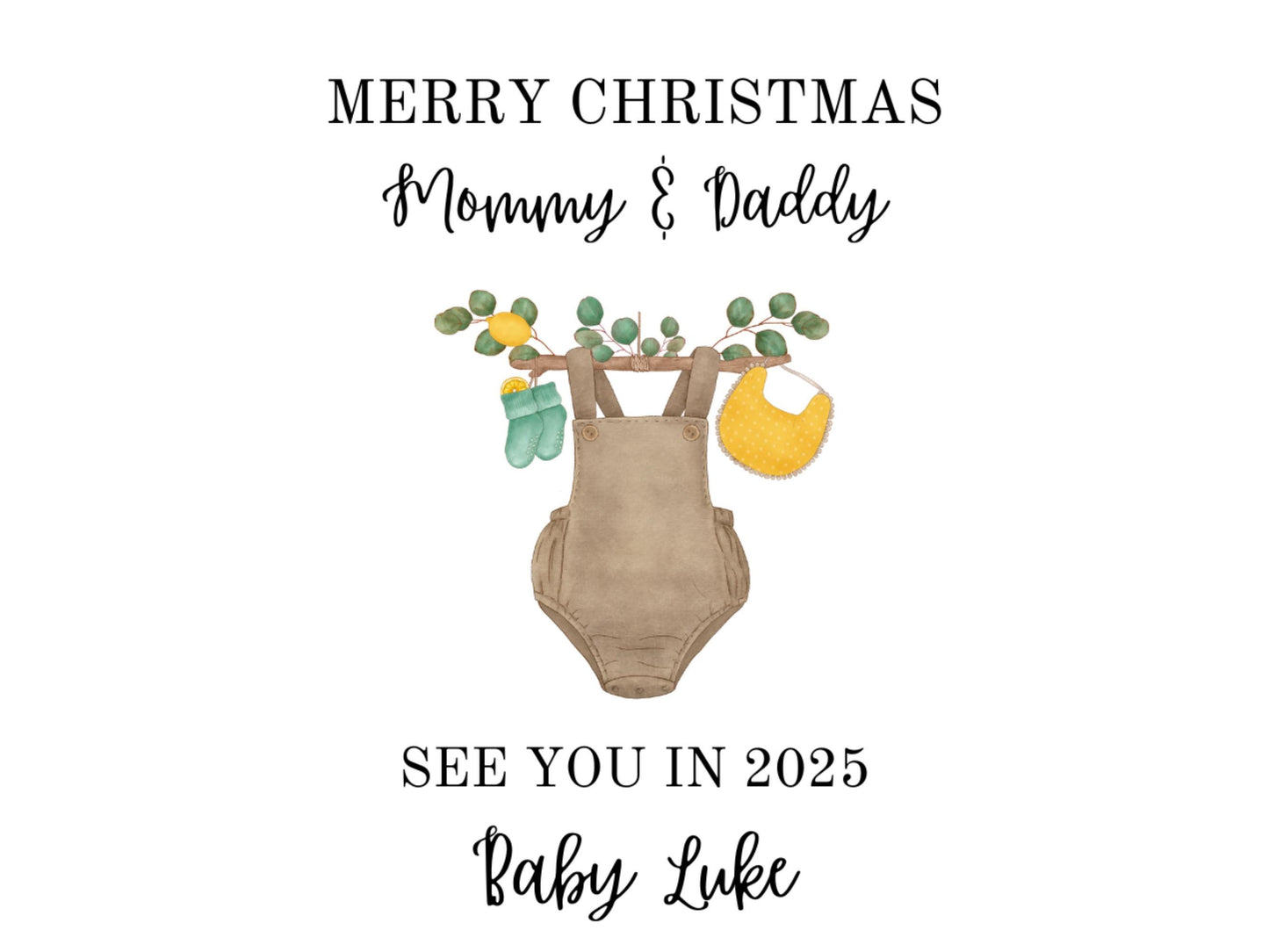 Merry Christmas Mommy and Daddy See You in 2025 Christmas Tree Ornament