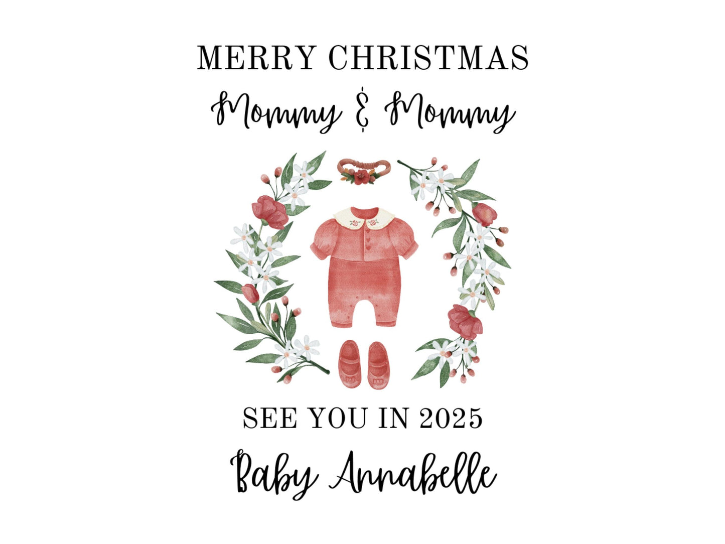 Merry Christmas Mommy and Daddy See You in 2025 Christmas Tree Ornament