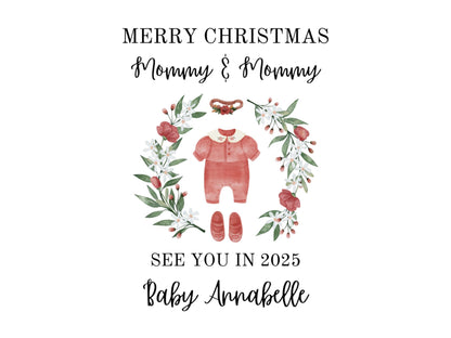 Merry Christmas Mommy and Daddy See You in 2025 Christmas Tree Ornament