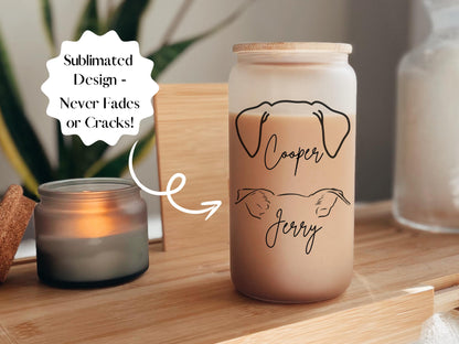 Personalized Dog Mom Glass Tumbler