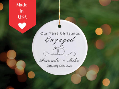 Engaged Christmas Ornament