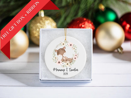 Personalized Mom and Daughter Christmas Ornament