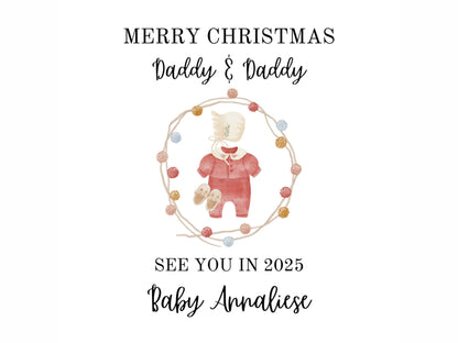 Merry Christmas Mommy and Daddy See You in 2025 Christmas Tree Ornament