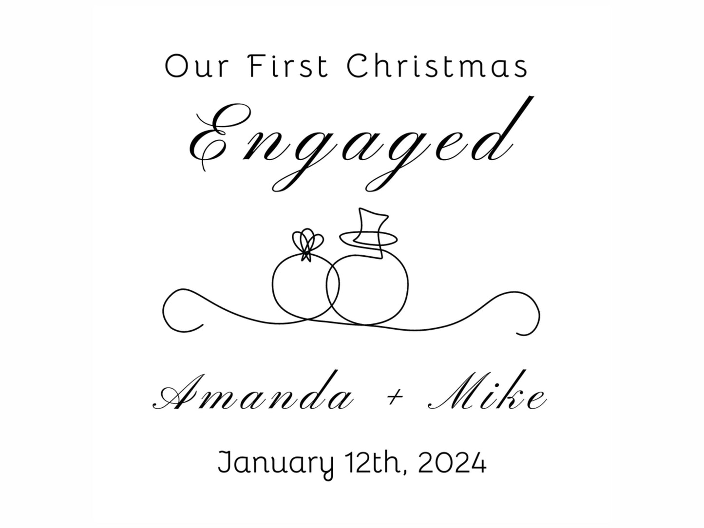 Engaged Christmas Ornament