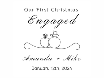 Engaged Christmas Ornament