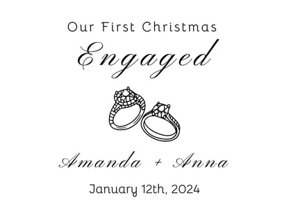 Engaged Christmas Ornament