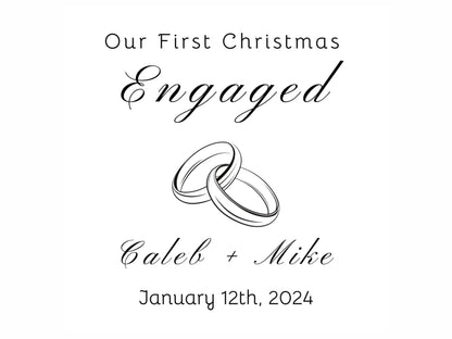 Engaged Christmas Ornament