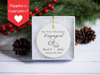 Engaged Christmas Ornament