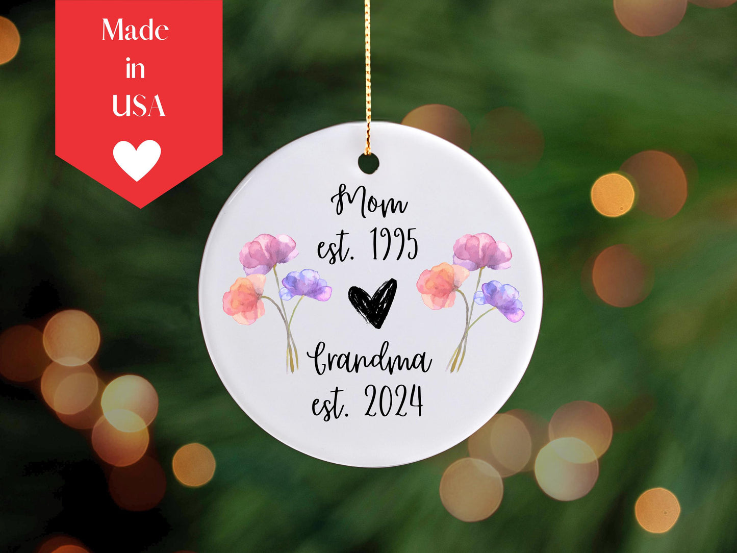 Promoted To Grandma Ornament Gift