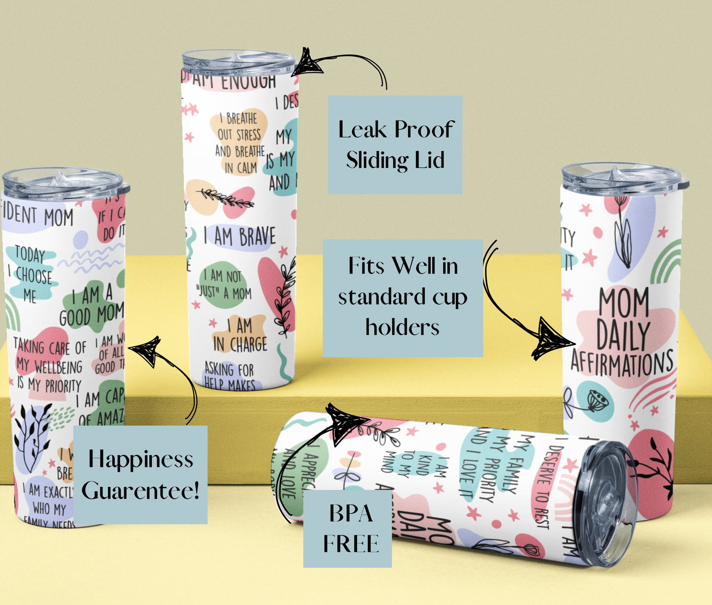 Mom Daily Positive Affirmations Tumbler